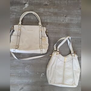 Michael Kors Cream Designer Purse Lot